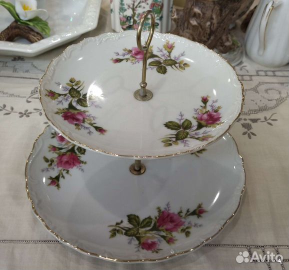 Этажерка 2-х ярусная. Фарфор. германия