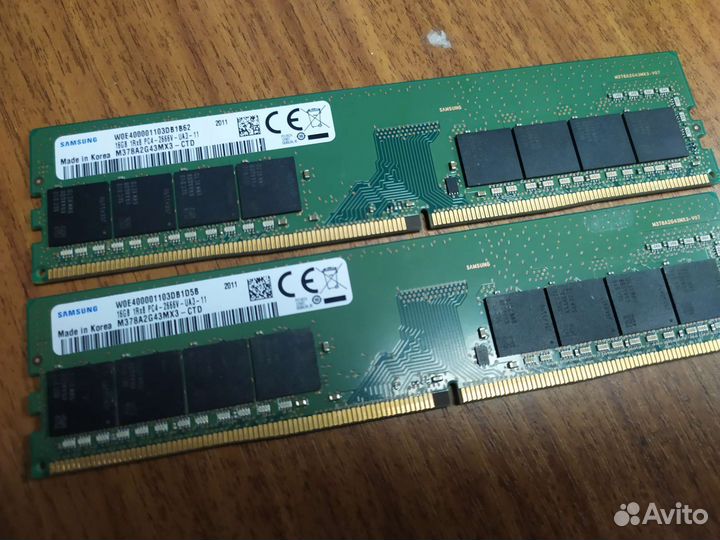 Оперативная память sumsung DDR4 16gb