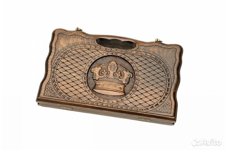 Нарды и шашки резные Шапка Мономаха 31 х 36 см бук Армения 62668
