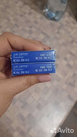 Линзы air optix HidraGlyde -4,5 и -5,0
