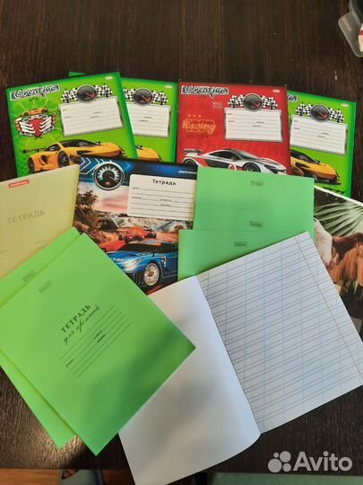 Канцелярия для школы (тетради, альбом, краски, тд)
