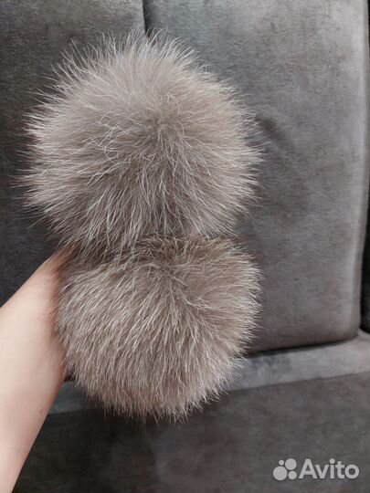 Меховые помпоны натуральные