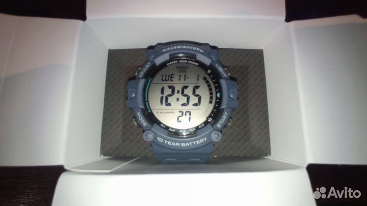 Часы Casio illuminator AE 1500WH серые