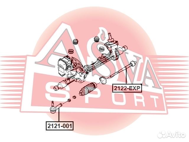 2121-001 наконечник рулевой asva 2121-001 asva