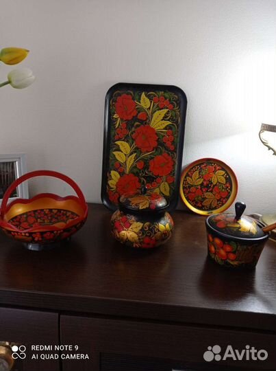 Набор посуды хохлома