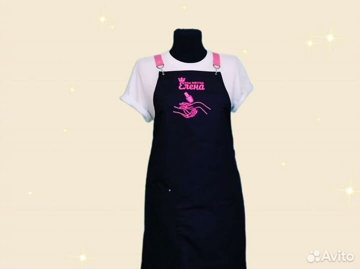 Фартук для мастера маникюра с логотипом