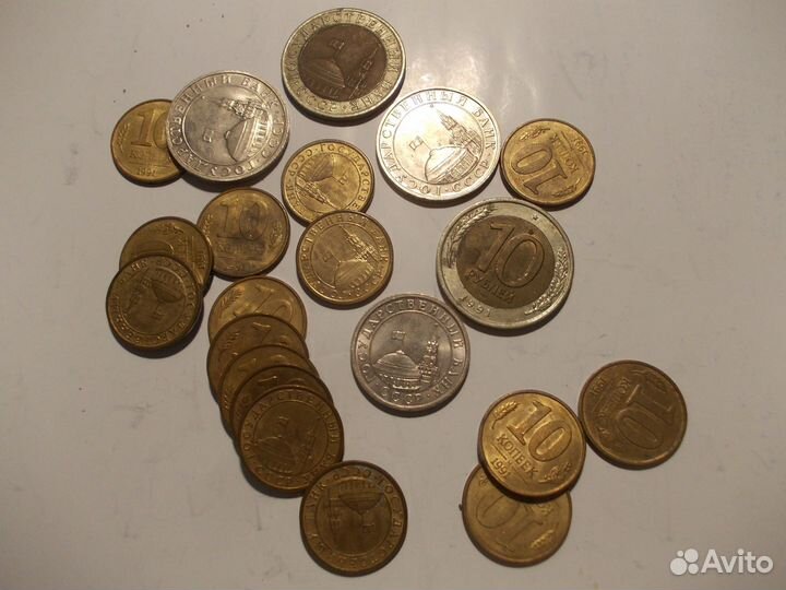 Монеты РФ (с 1991 г.), иностранные (с 1924 г.)