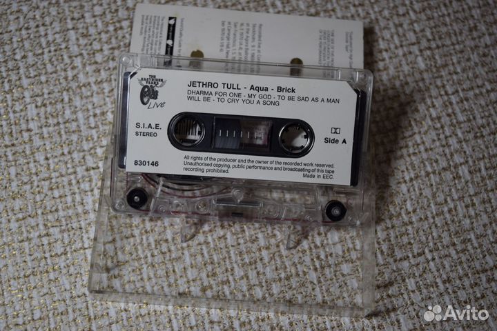 Альбом группы Jethro Tull - aqua brick. Кассета