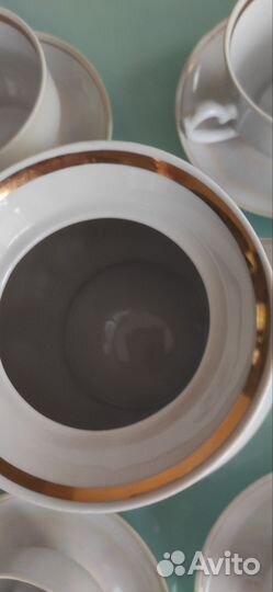 Чайный сервиз СССР перламутр на 6 персон