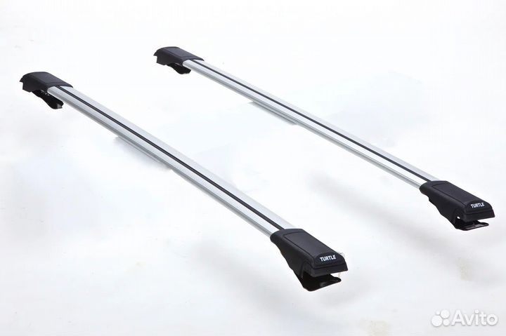 Багажник на крышу Turtle Shark Крыло Серебро замок№290