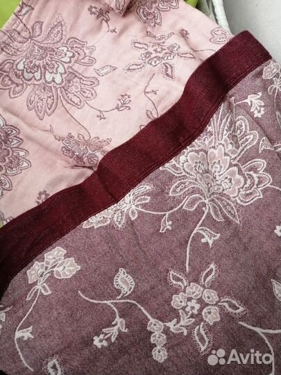 Розовый муслиновый плед 150 на 200