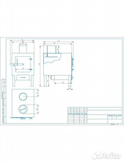 Печь дровяная буржуйка