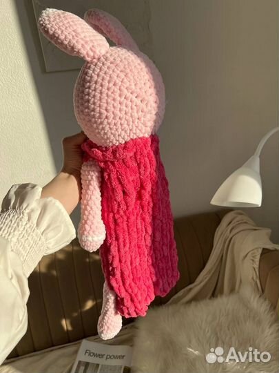 Пижамница зайка вязаная игрушка