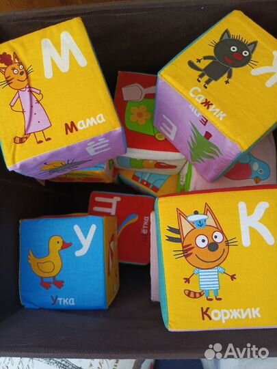 Мягкие кубики и пирамидка