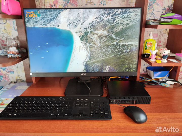 Мини-пк Dell Optiplex 3020M + ЖК монитор AOC 24