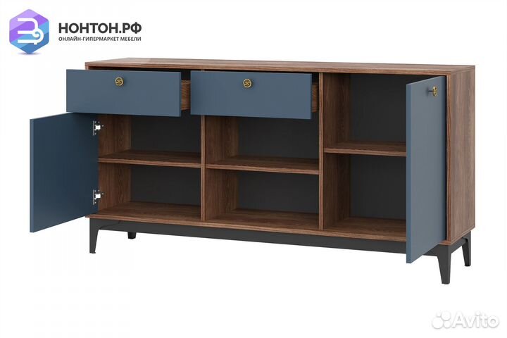 Комод Brass км-1 каштан арвадона / синий