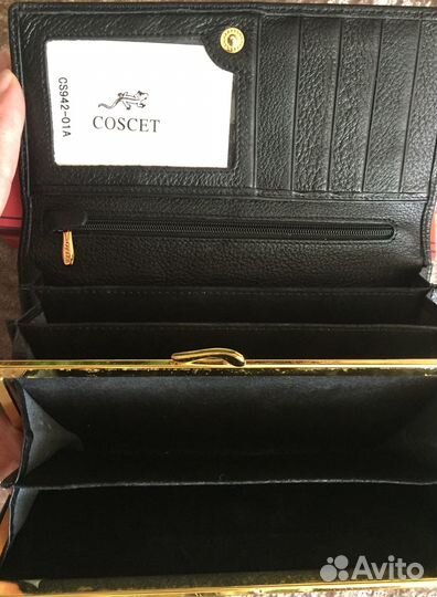 Кошелек женский натуральная кожа черный, ремонт