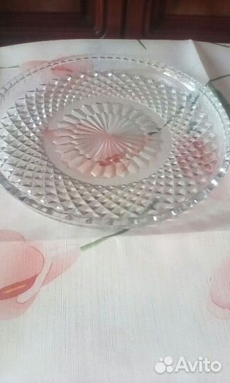 Поднос хрусталь,СССР