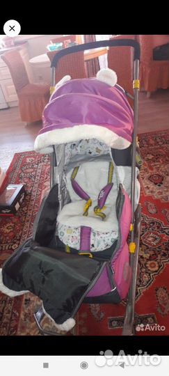 Детские санки коляска с колесами бу