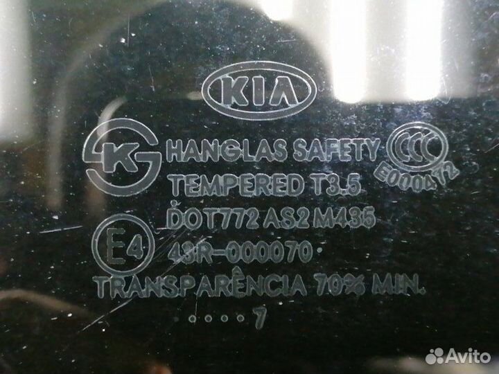 Стекло двери (форточка) заднее левое Kia Carens