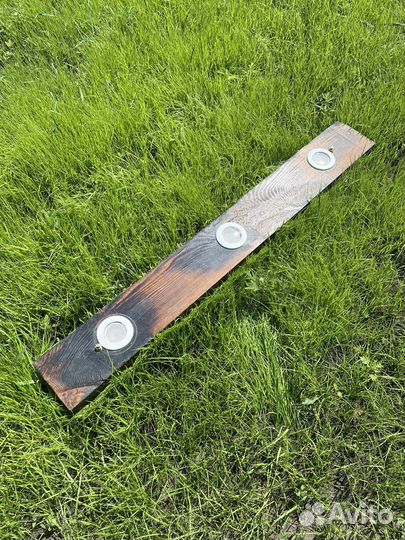 Люстра потолочная в стиле лофт из массива дерева