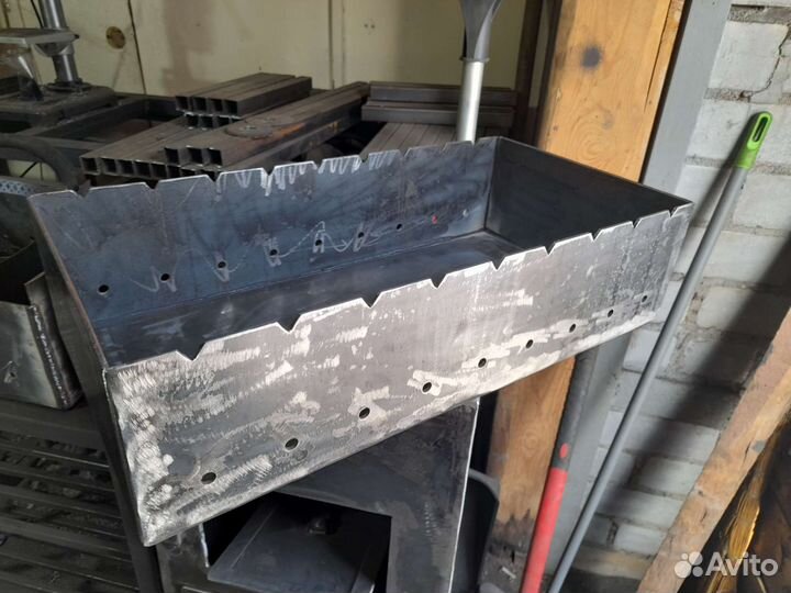 Мангал 3мм дшв 750х350х150