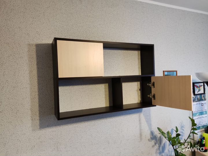 Настенная полка пд-1 Венге-Молочный дуб