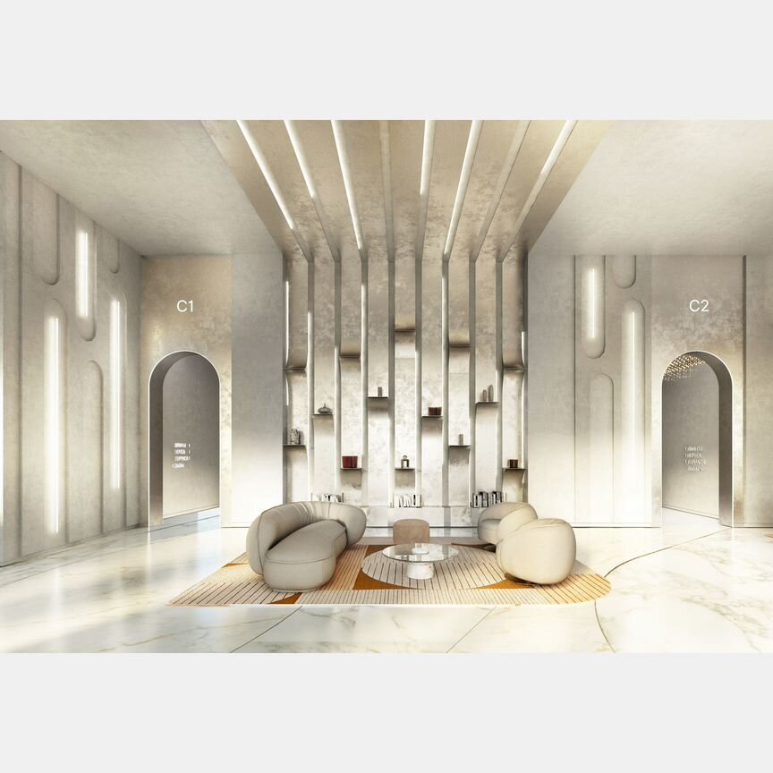 2-к. квартира, 85,6 м², 7/55 эт.