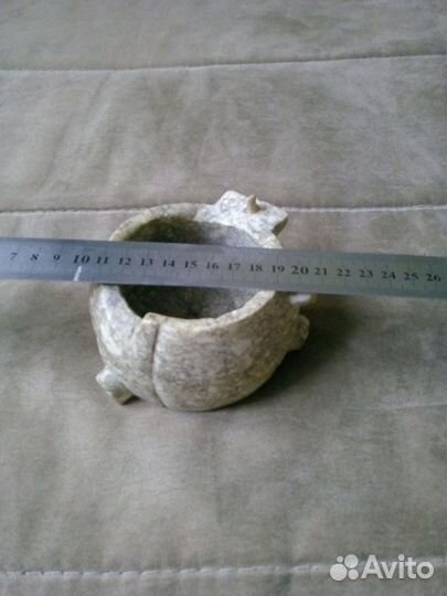 Пепельница самодльная из камня