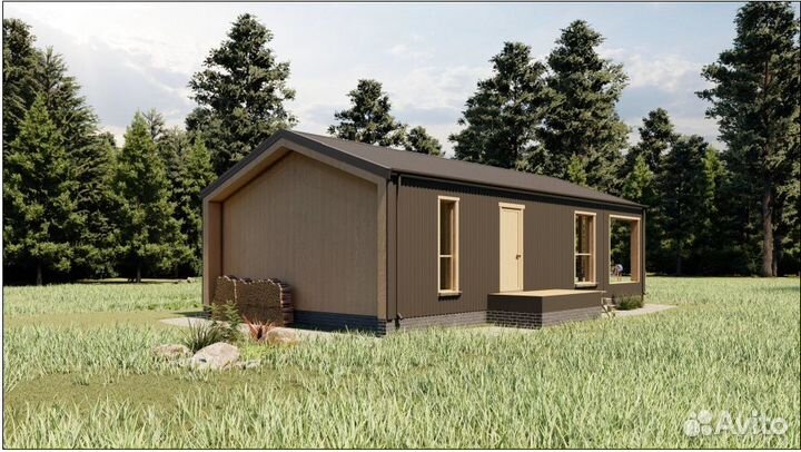 Проект дома барнхаус - barn house 75м2 44 стр