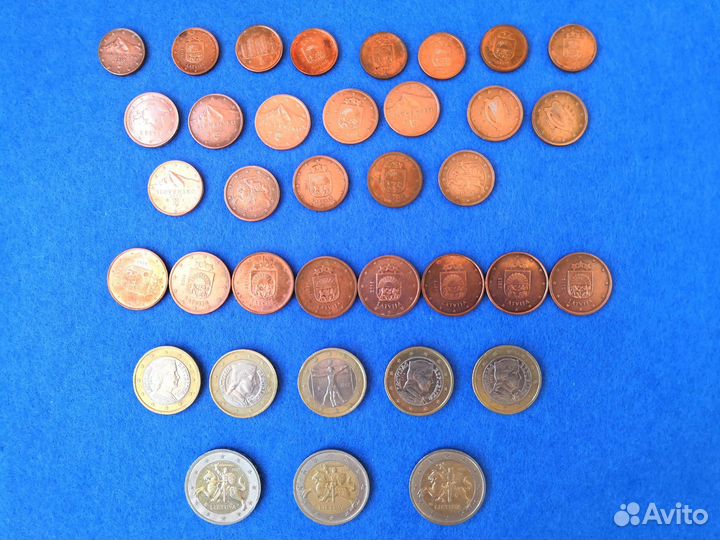 Обмен монетами евроценты