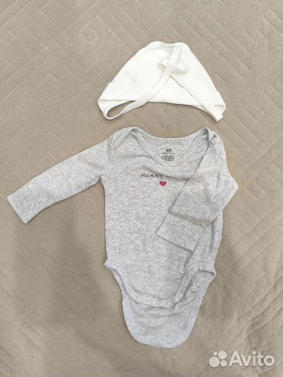 Боди для девочки с чепчиком