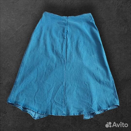 Джинсовая юбка длинная винтаж 50-52