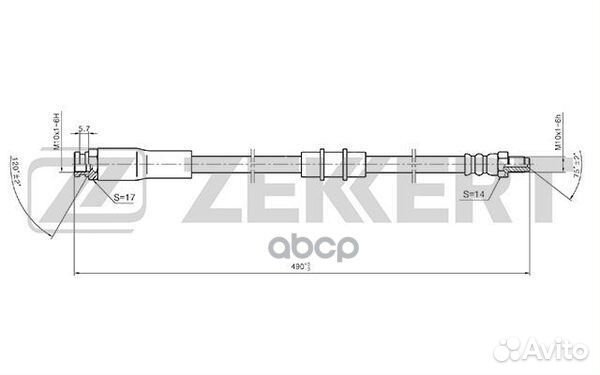 Шланг тормозной передний Citroen Jumper (230 ) 94