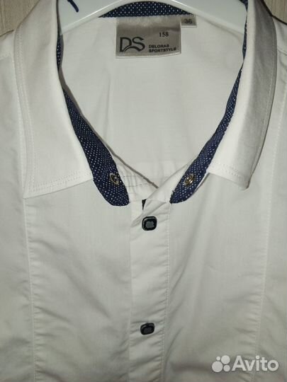 Рубашка белая с коротким рукавом