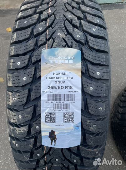 Nokian Tyres Hakkapeliitta 9 SUV 265/60 R18 114T
