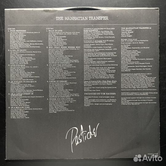 The Manhattan Transfer – Pastiche (США 1978г.)