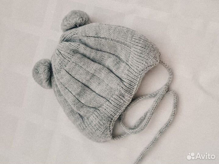 Зимняя шапка для новорожденных