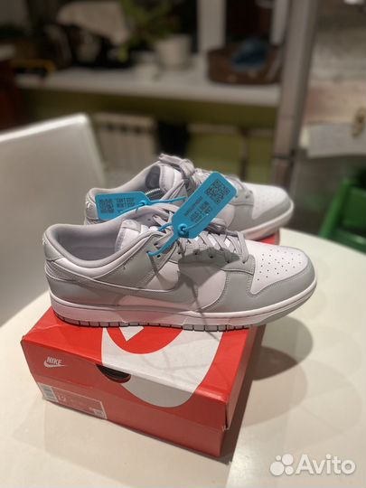 Кроссовки nike dunk low grey fog