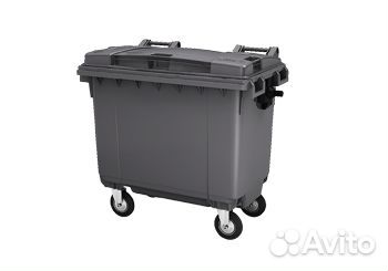 Пластиковый мусорный бак 1100л