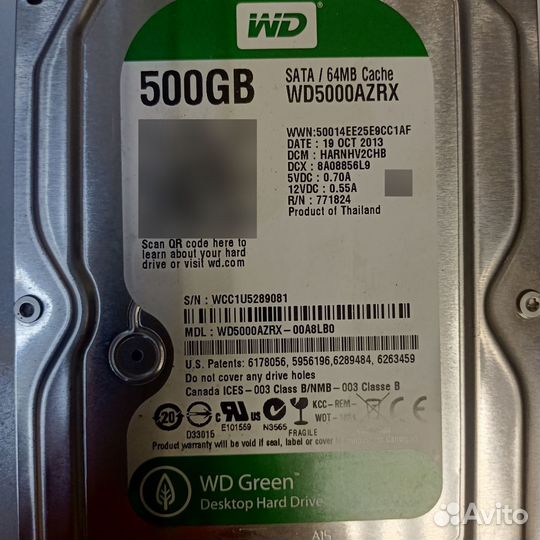 Жёсткий диск 3.5 на 500 Гб