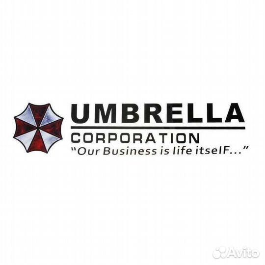 Наклейка на авто Umbrella Corporation. Амбрелла