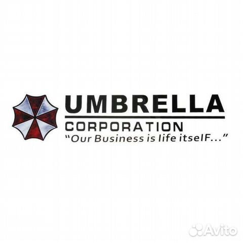 Наклейка на авто Umbrella Corporation. Амбрелла