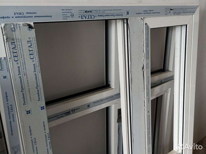 Окна алюминиевые тёплые 2 шт 1.5-1.5