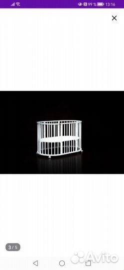 Детская кроватка круглая овальная