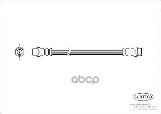 Шланг тормозной зад 19025893 Corteco