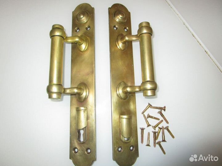Ручки латунь 19 век с замком