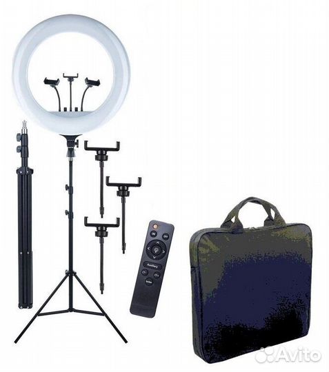 Кольцевая лампа 50см со штативом и пультом