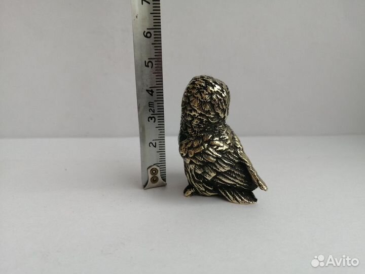 Сова. Фигурка латунь