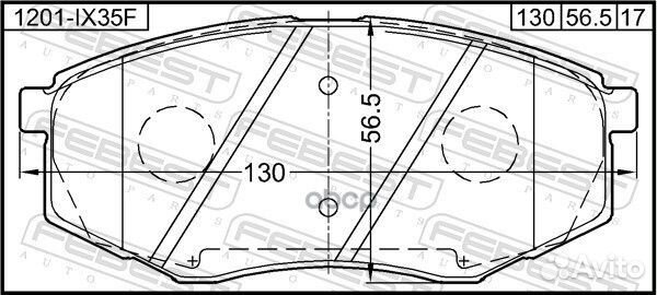 Колодки тормозные передние комплект 1201IX35F F